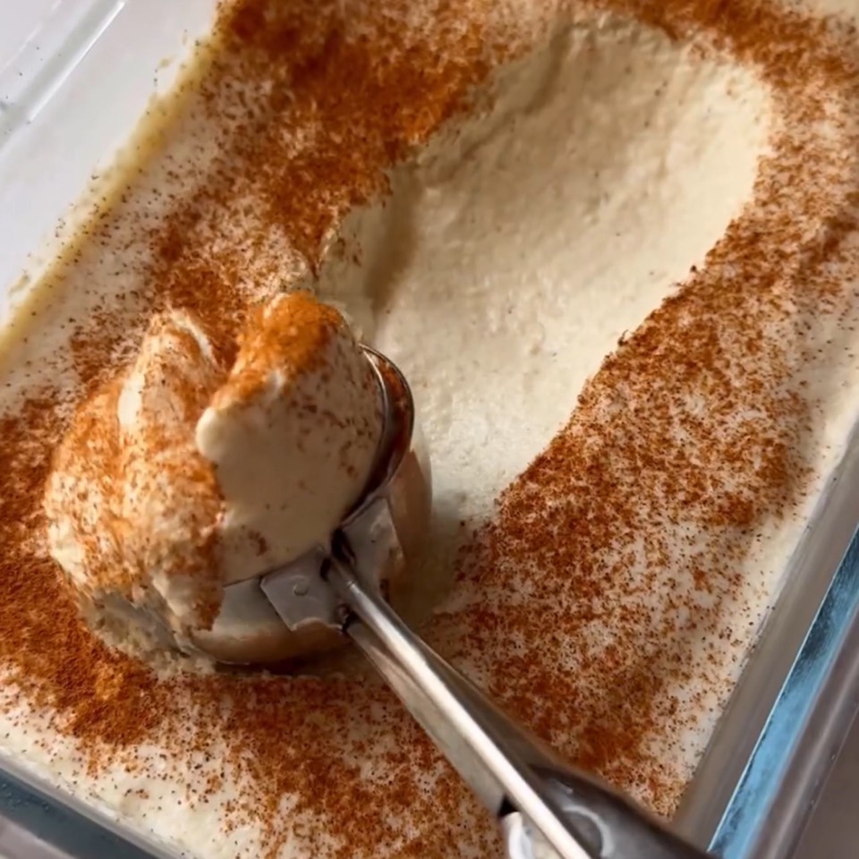Helado de manzana asada Helado de manzana asada