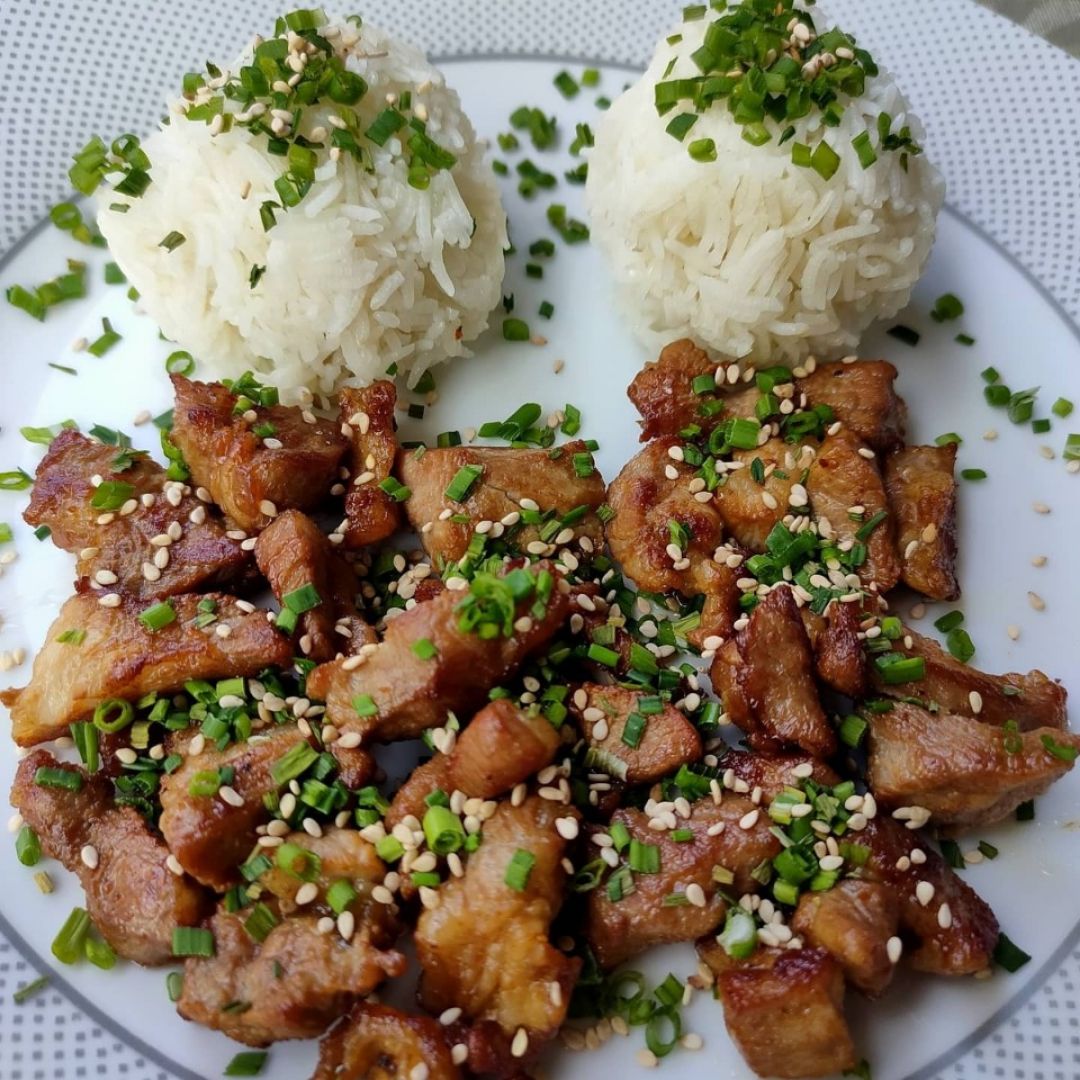 Cerdo macerado con basmati Cerdo macerado con basmati