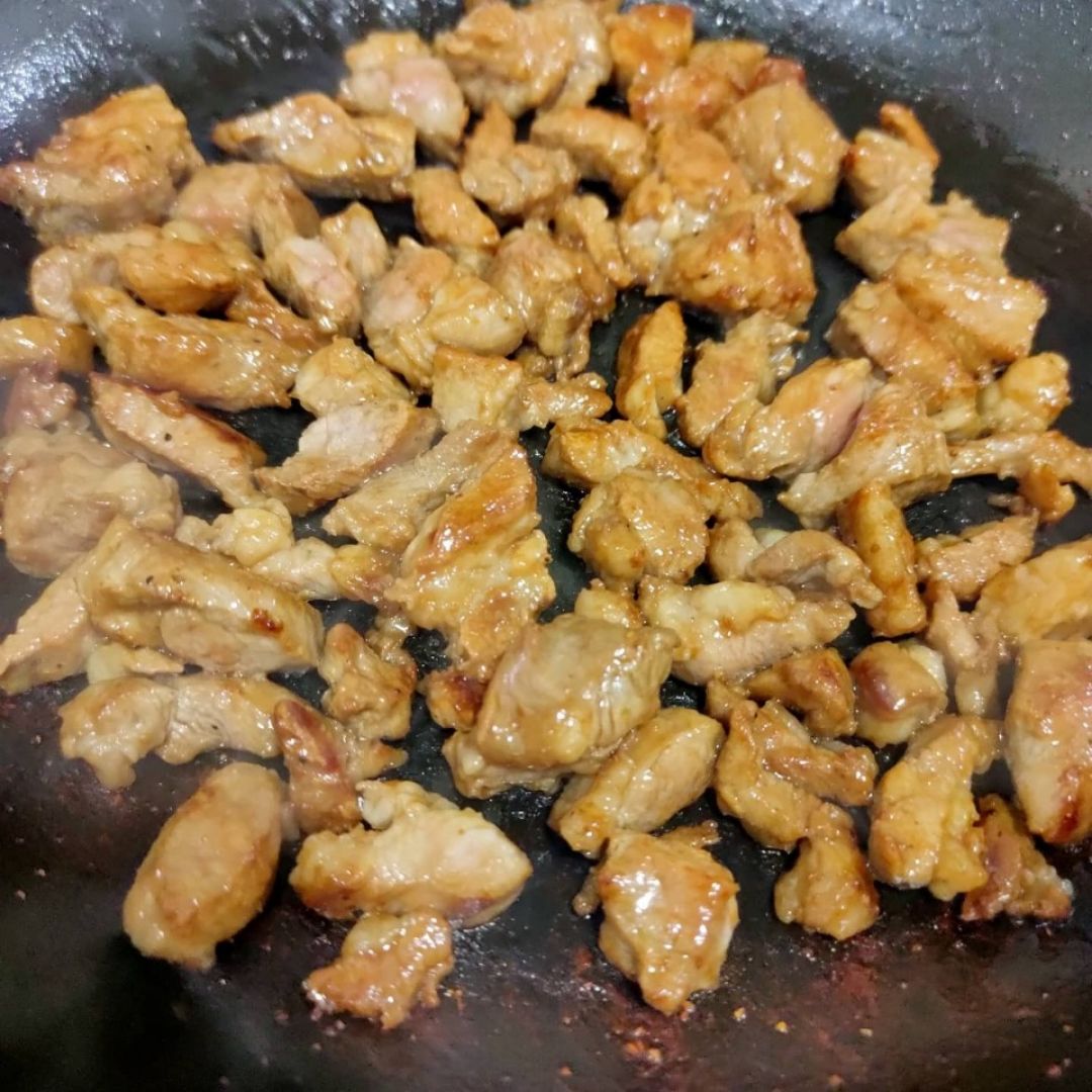 Cerdo macerado con basmati Paso 4 Cerdo macerado con basmati Paso 4