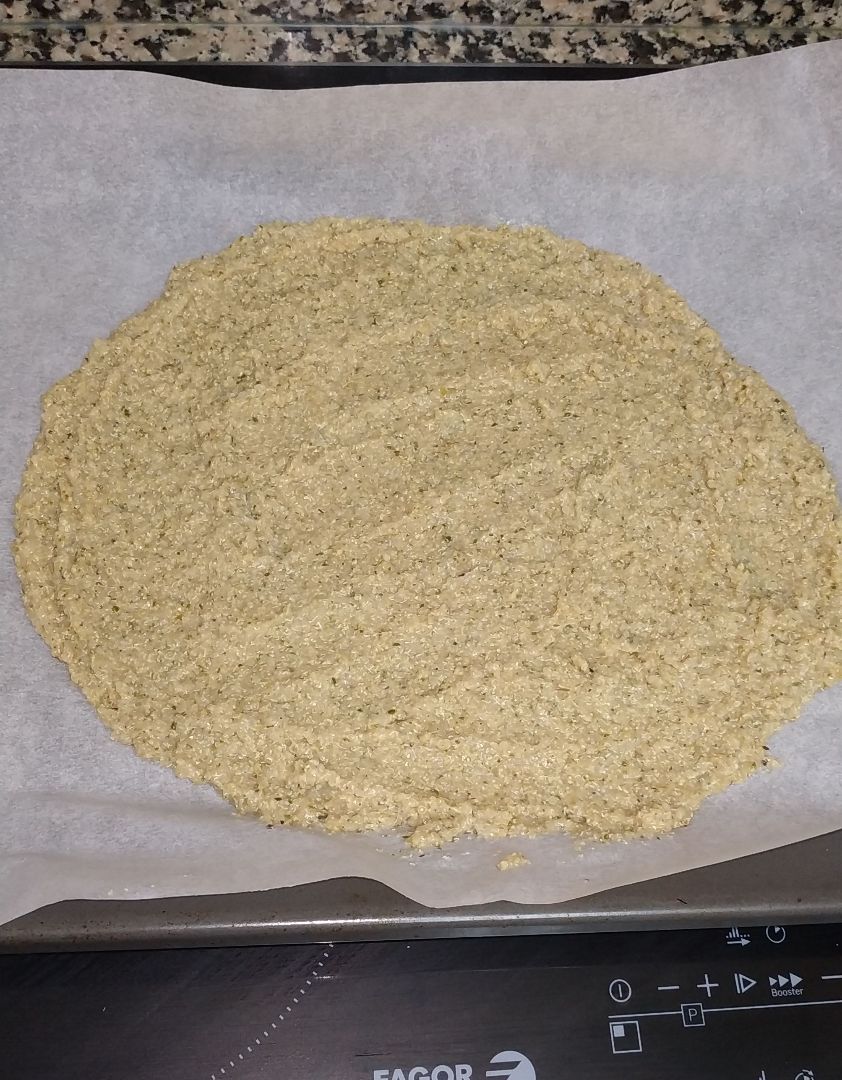 Pizza de Quinoa con berenjena y atún Paso 2