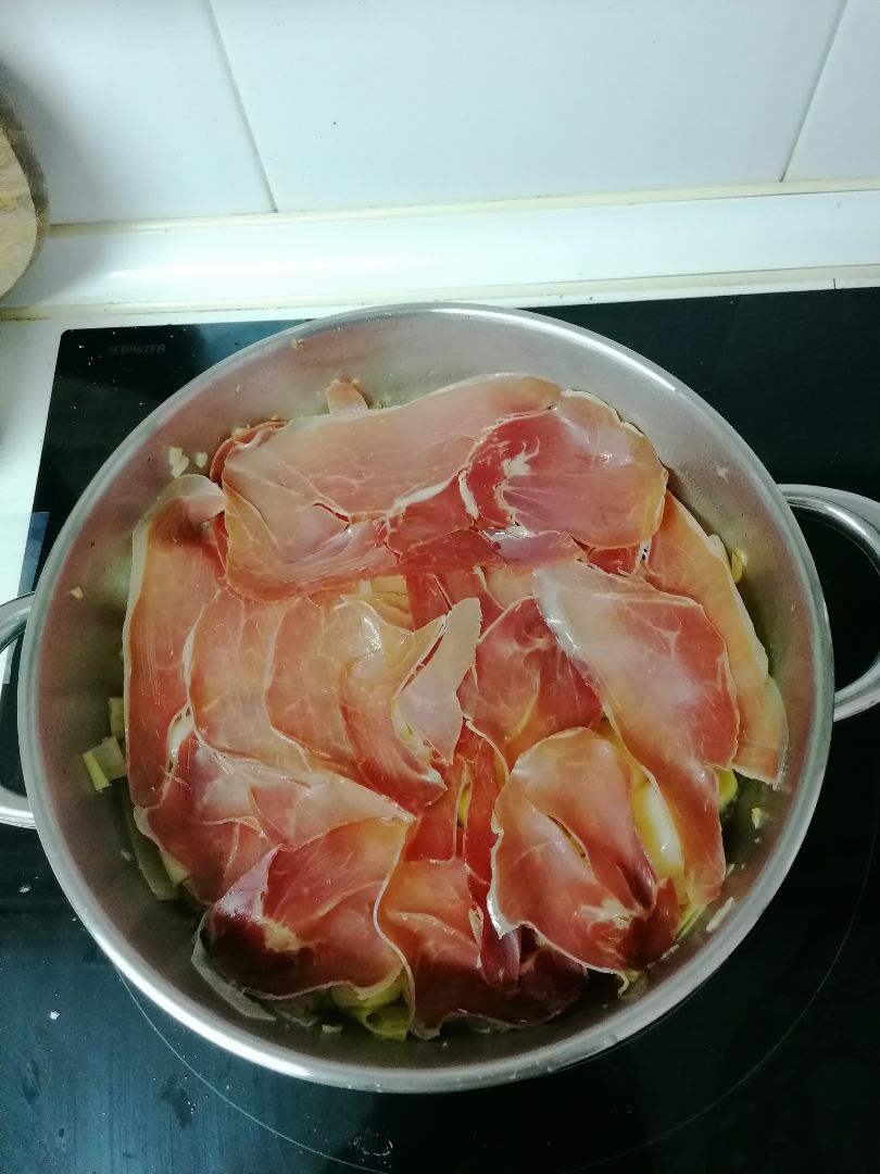 Puerros con jamón Paso 3 Puerros con jamón Paso 3