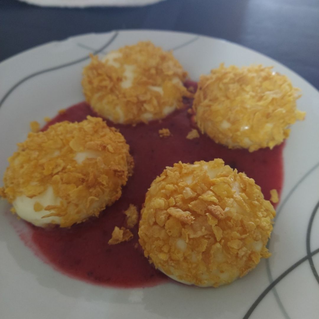 Bolitas de queso y mermelada Bolitas de queso y mermelada