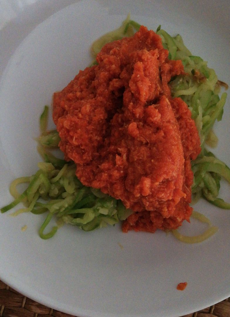 Espaguetis de calabacín con boloñesa de pavo  Paso 5