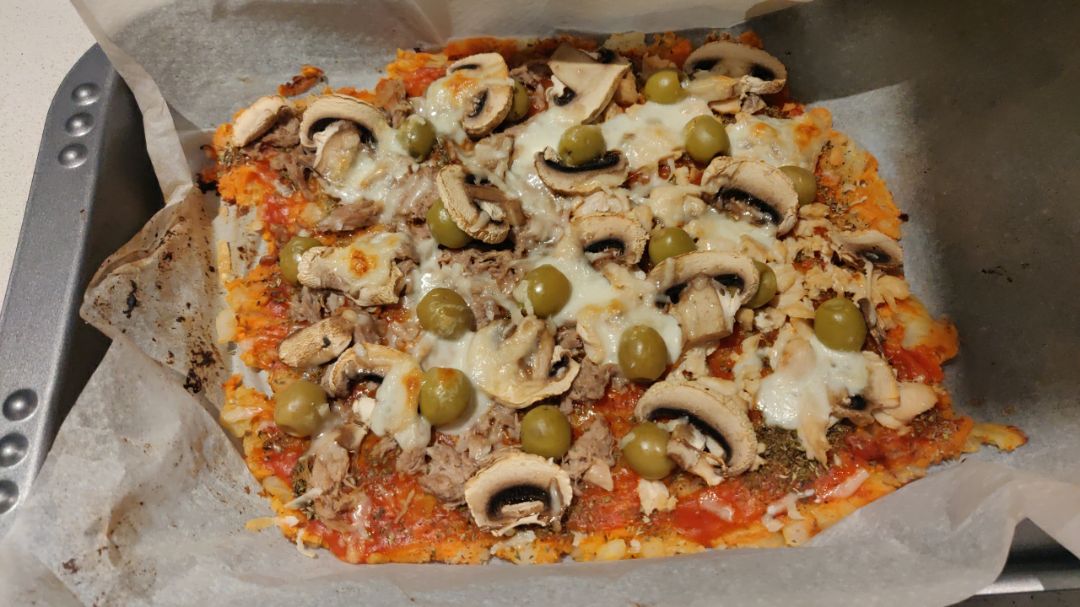 Pizza de boniato y patata