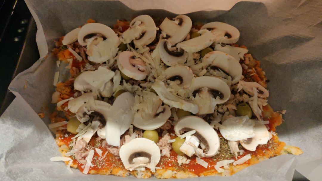 Pizza de boniato y patata Paso 5