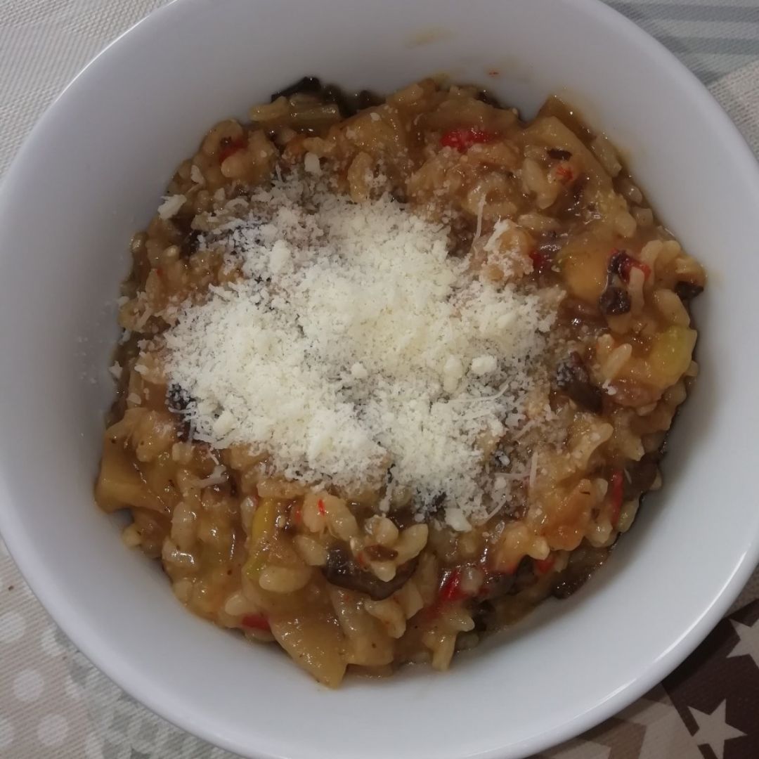 Risotto con setas y vegetales Risotto con setas y vegetales
