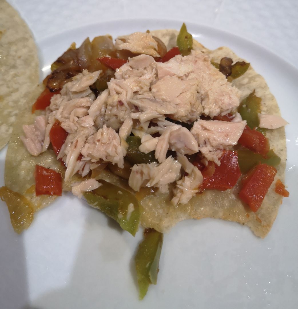 Fajitas de bonito con pimientos Fajitas de bonito con pimientos