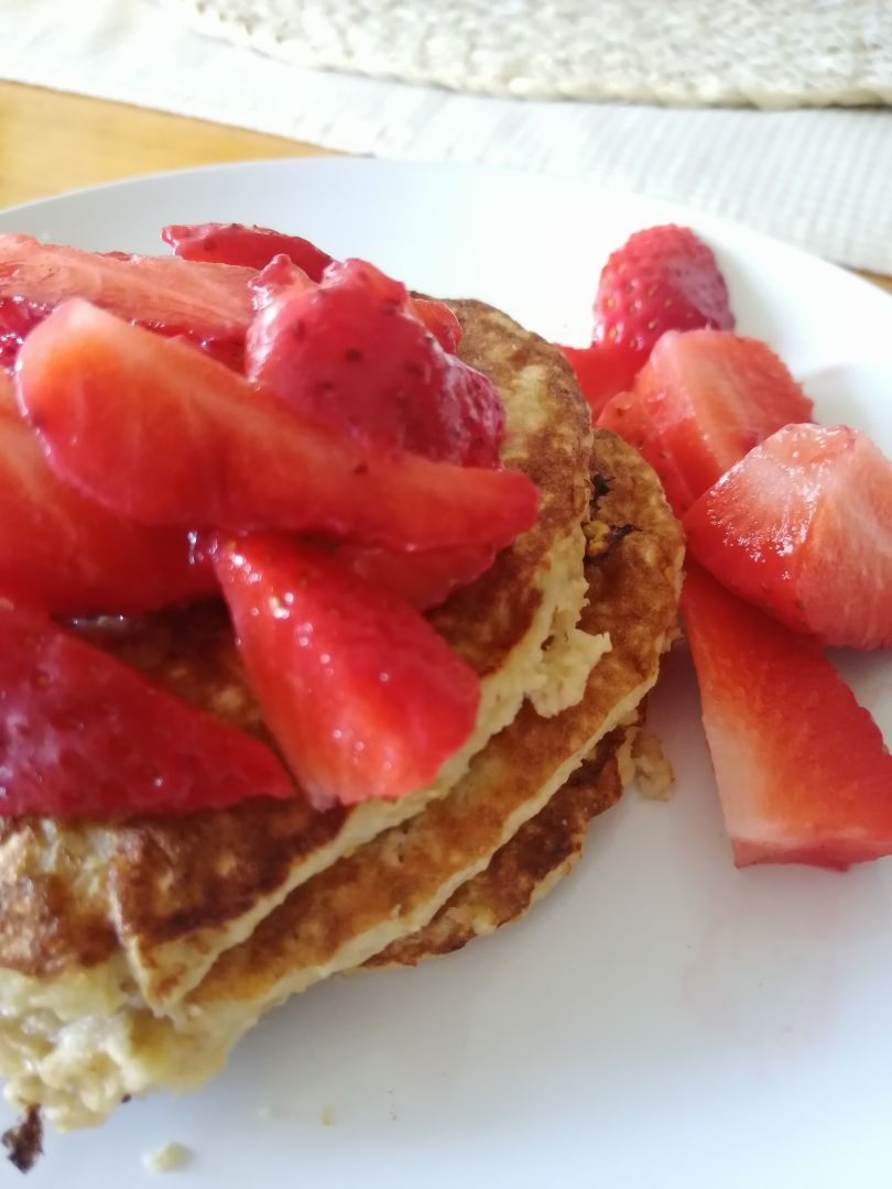Tortitas de plátano y avena🍌🍓 Tortitas de plátano y avena🍌🍓