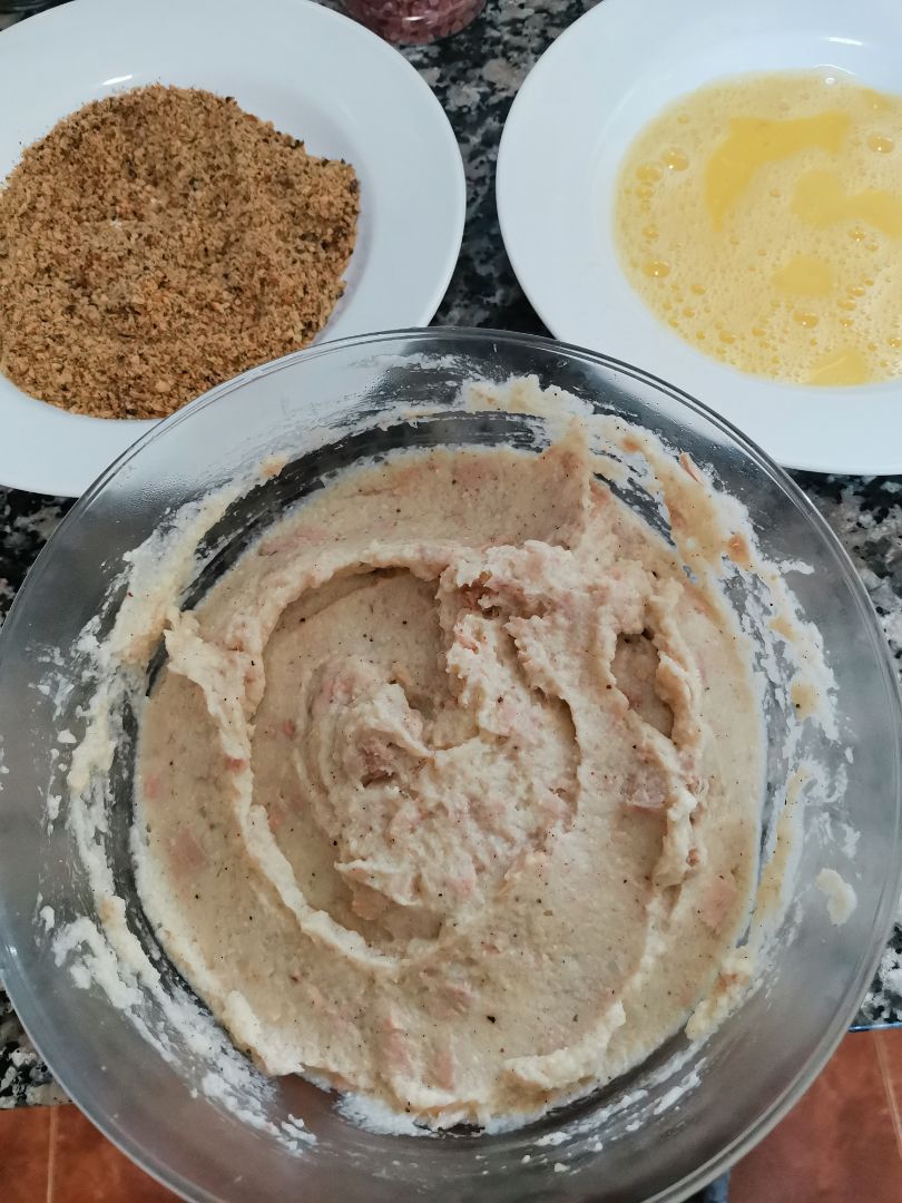 Keto croquetas de atún Paso 3 Keto croquetas de atún Paso 3