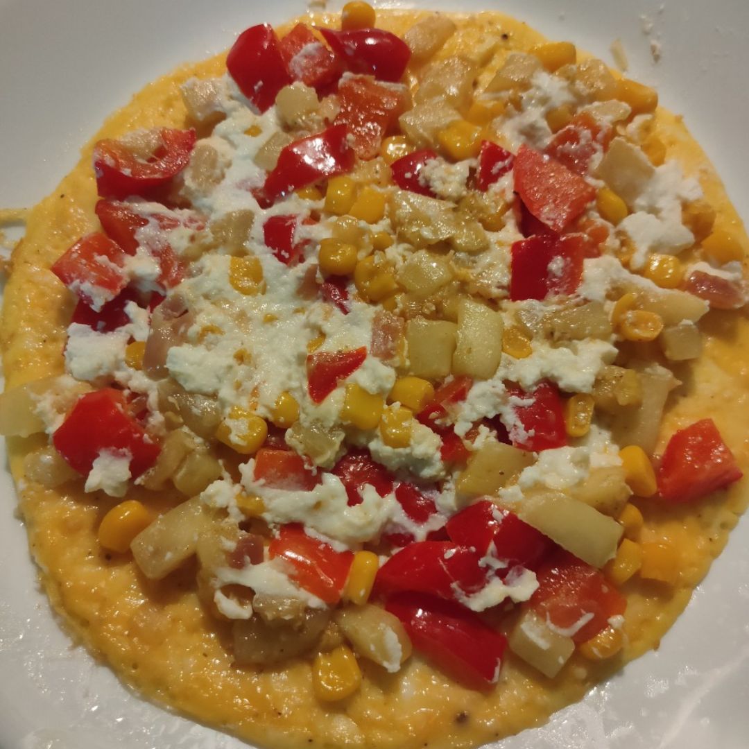 Tortilla pizza de verduras y queso Paso 2 Tortilla pizza de verduras y queso Paso 2