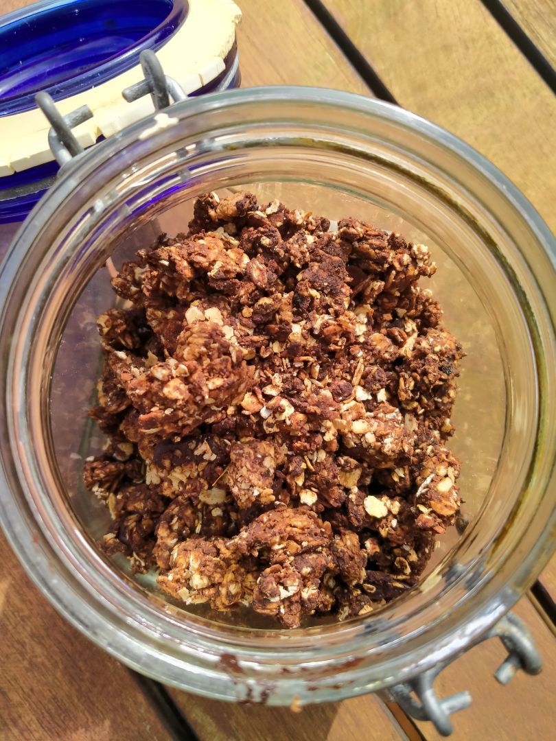 Granola casera de chocolate. Granola casera de chocolate.