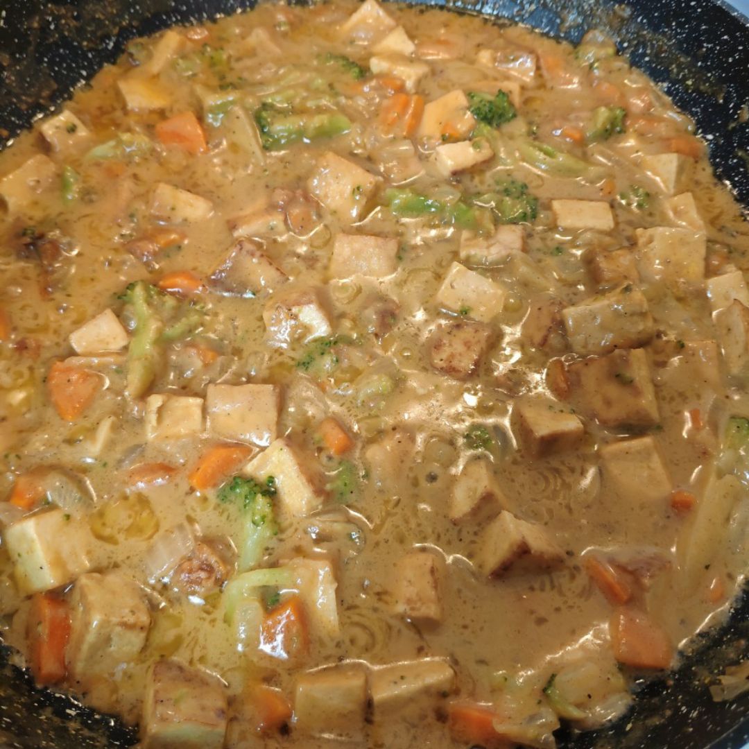 Tofu en salsa de cacahuete Paso 2 Tofu en salsa de cacahuete Paso 2