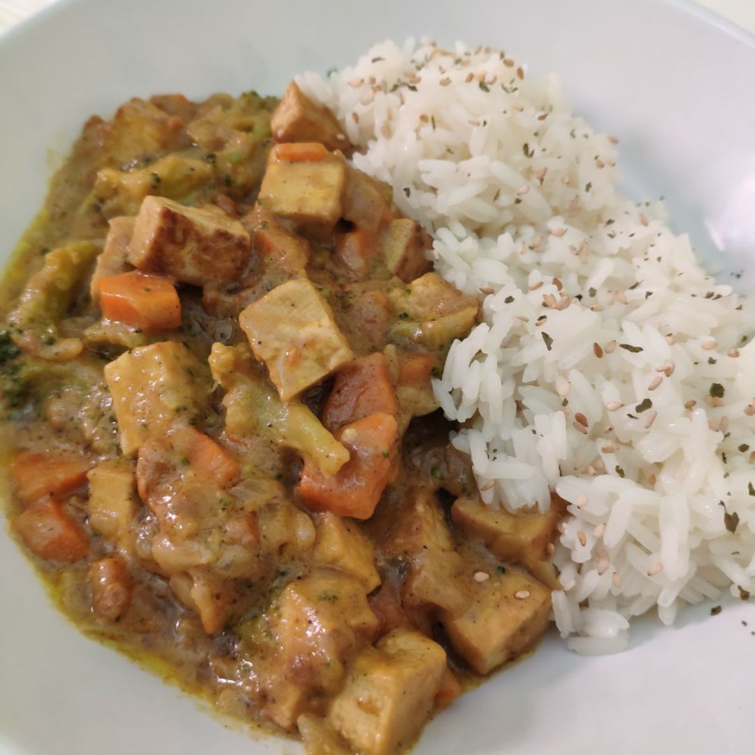 Tofu en salsa de cacahuete Paso 3 Tofu en salsa de cacahuete Paso 3
