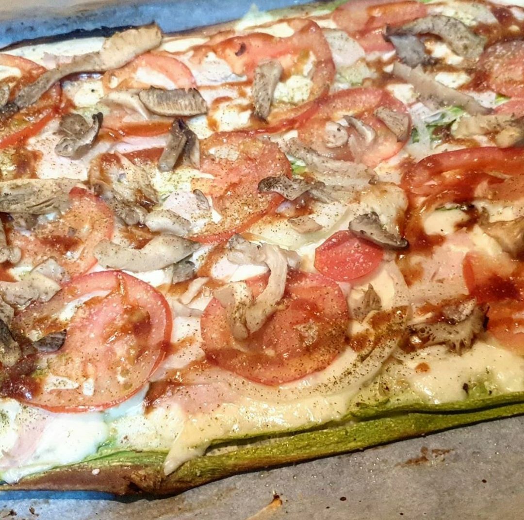 Pizza con base de calabacin