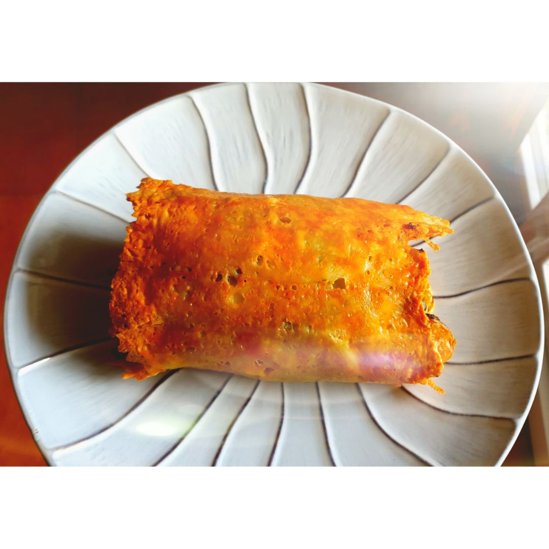 Rollo de patata, tofu, espinacas, espárragos trigueros y queso al horno Paso 3