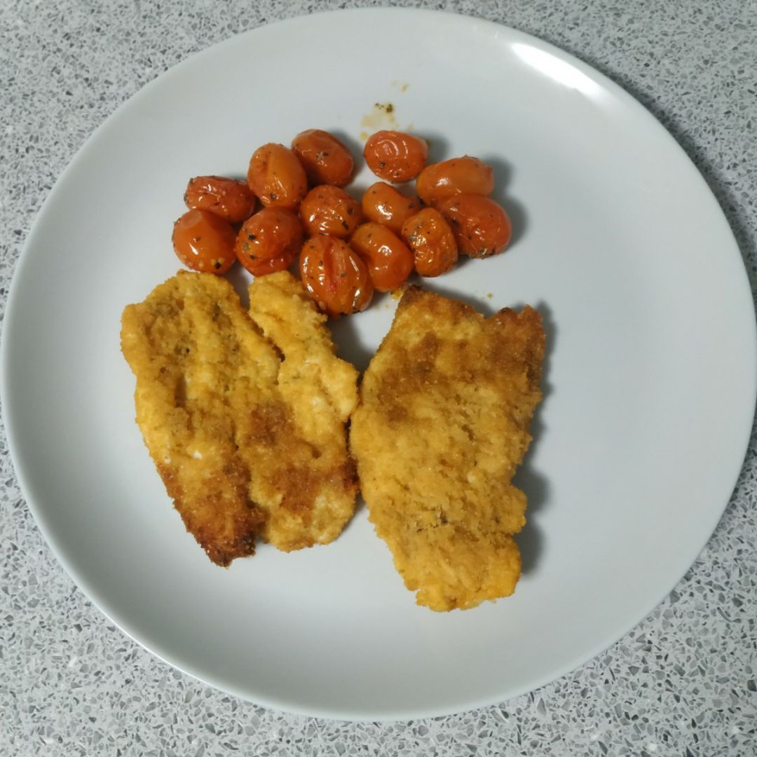 Milanesa al pesto con parmesano Milanesa al pesto con parmesano