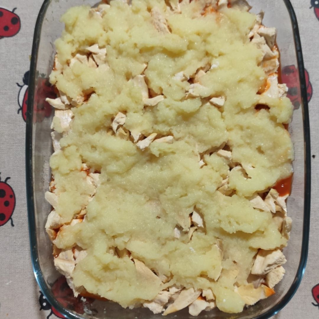 Gratinado de patata y pollo Paso 6 Gratinado de patata y pollo Paso 6