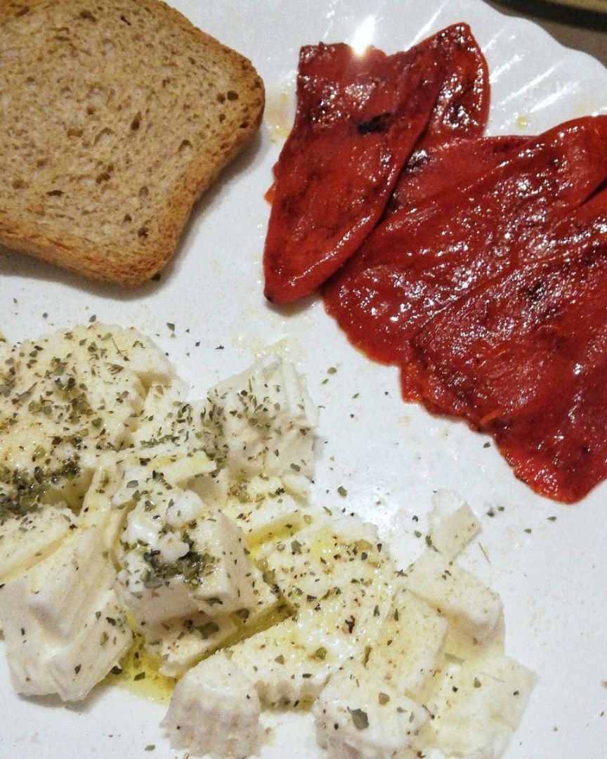 Pimientos asados con queso fresco 0% Pimientos asados con queso fresco 0%
