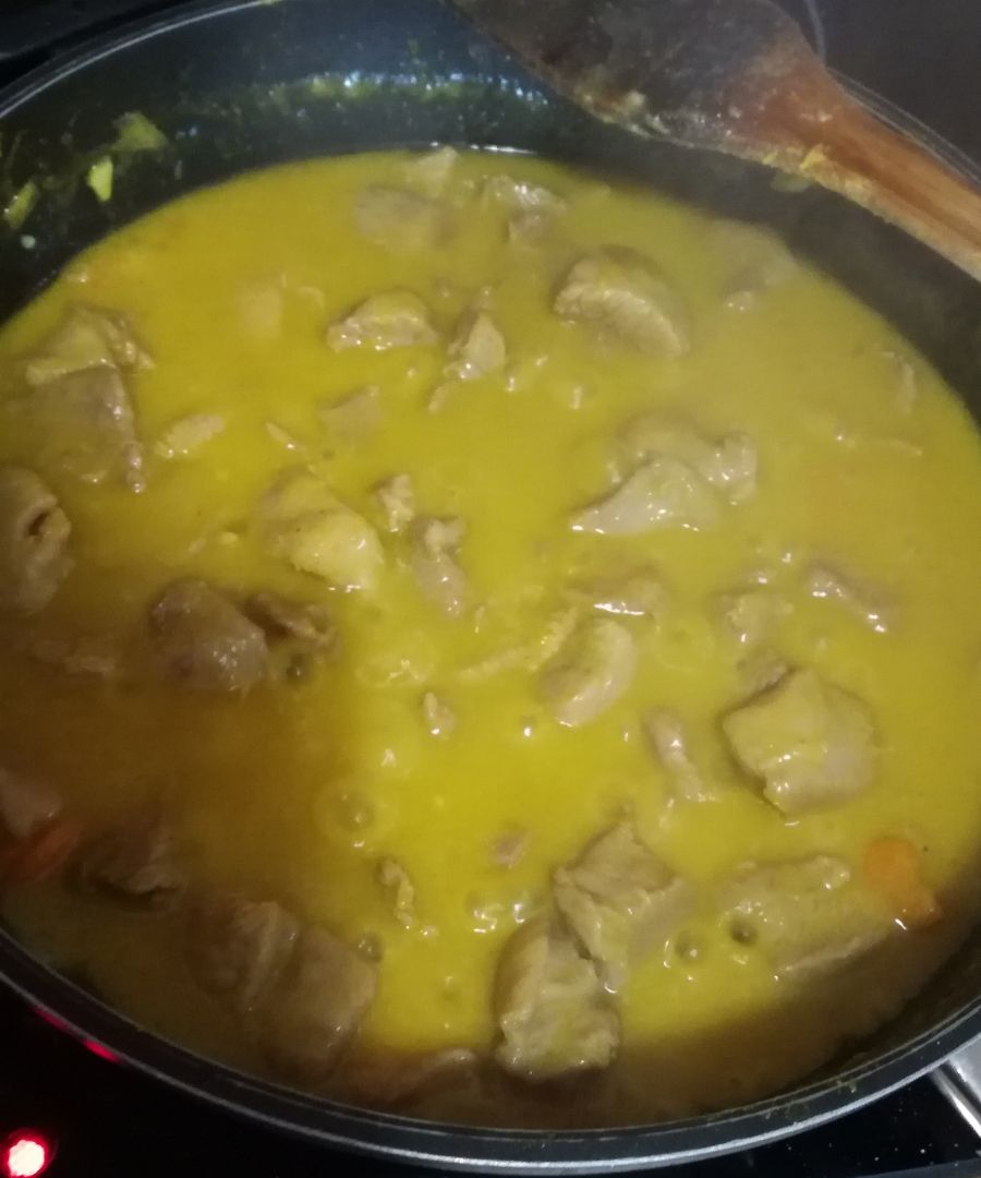 Pavo al curry con arroz basmatiStep 0