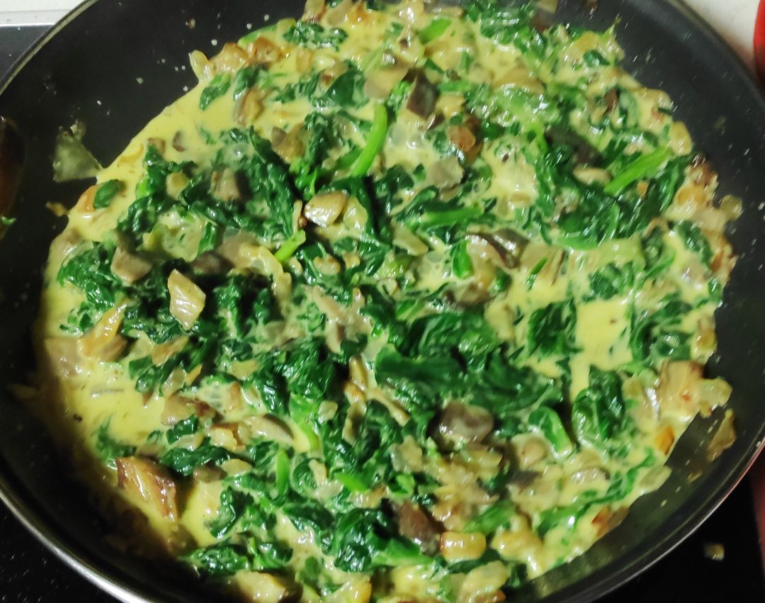 Lasaña de berenjena con espinacas, setas y jamón. Paso 0 Lasaña de berenjena con espinacas, setas y jamón. Paso 0