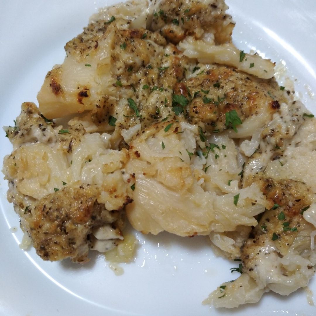 Coliflor con bechamel de pesto Coliflor con bechamel de pesto