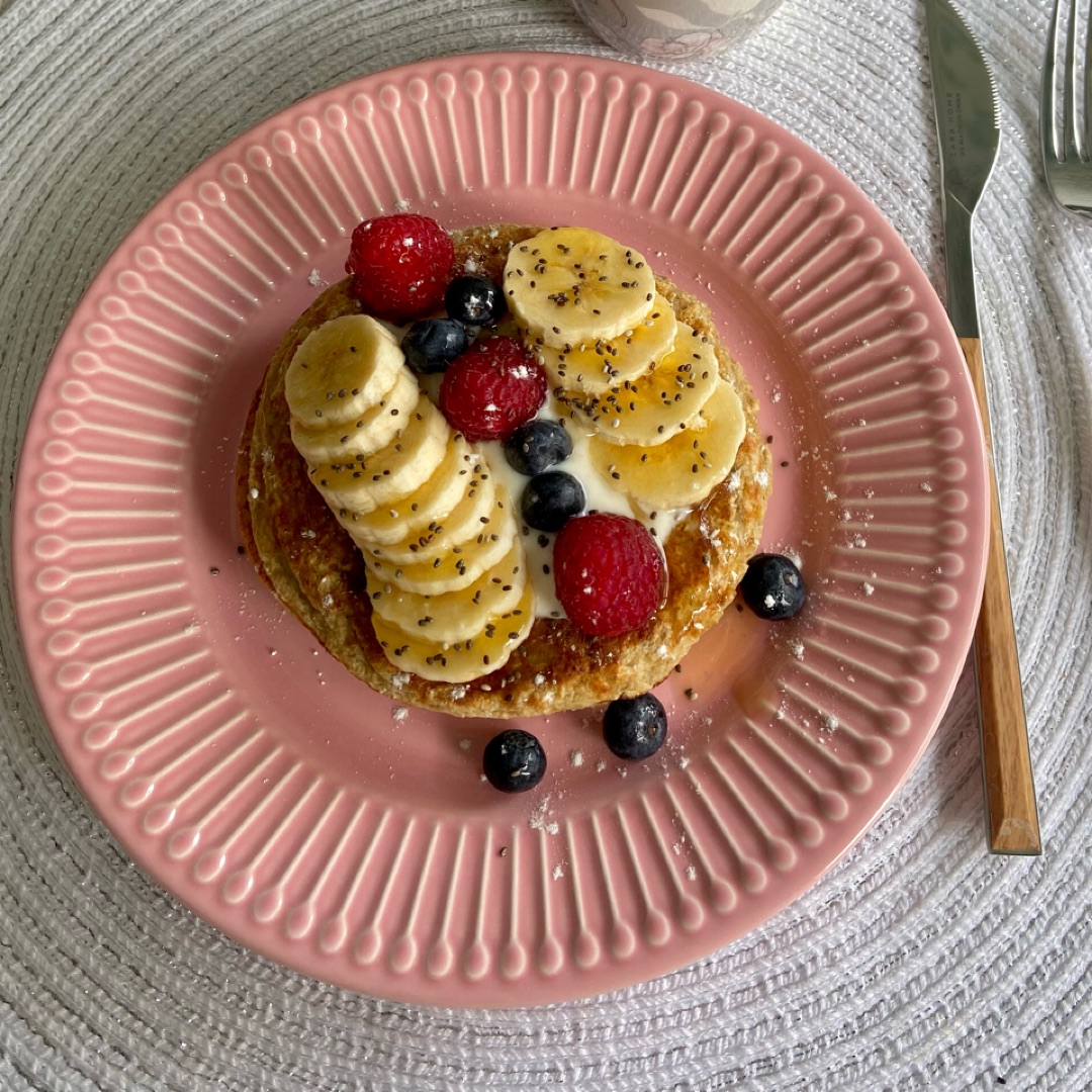 Tortitas de avena y plátano con yogurStep 0