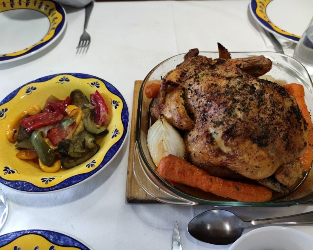 Pollo al horno con verduras Pollo al horno con verduras
