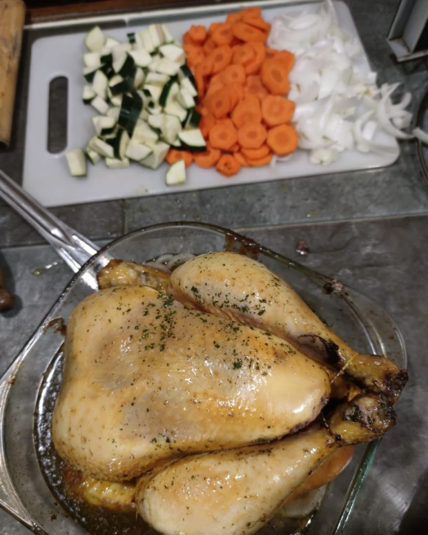 Pollo al horno con verduras Paso 0 Pollo al horno con verduras Paso 0