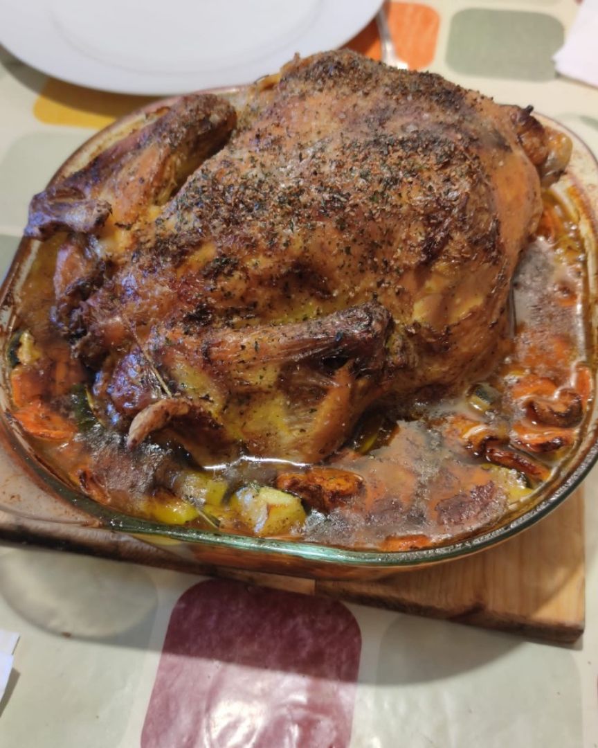 Pollo al horno con verduras Paso 4 Pollo al horno con verduras Paso 4