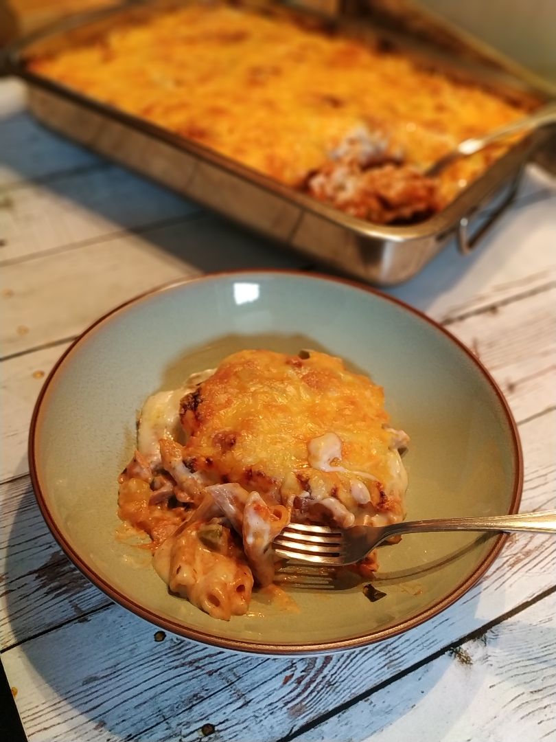 Macarrones con pisto Macarrones con pisto
