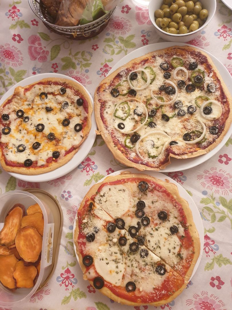 Pizza sín harina, solo atún y huevo 🍕
