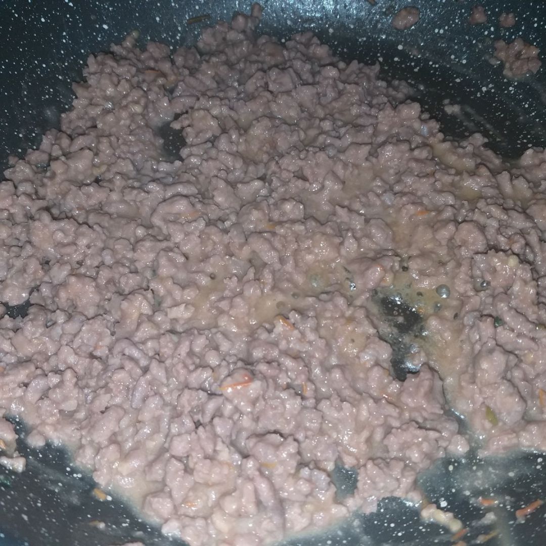 Lasaña de espinacas y carne picada. Paso 5 Lasaña de espinacas y carne picada. Paso 5