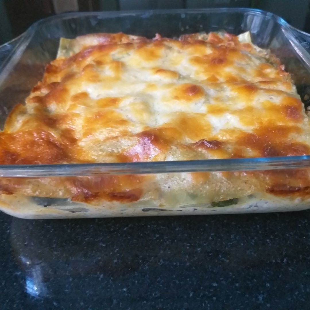 Lasaña de espinacas y carne picada. Paso 8 Lasaña de espinacas y carne picada. Paso 8
