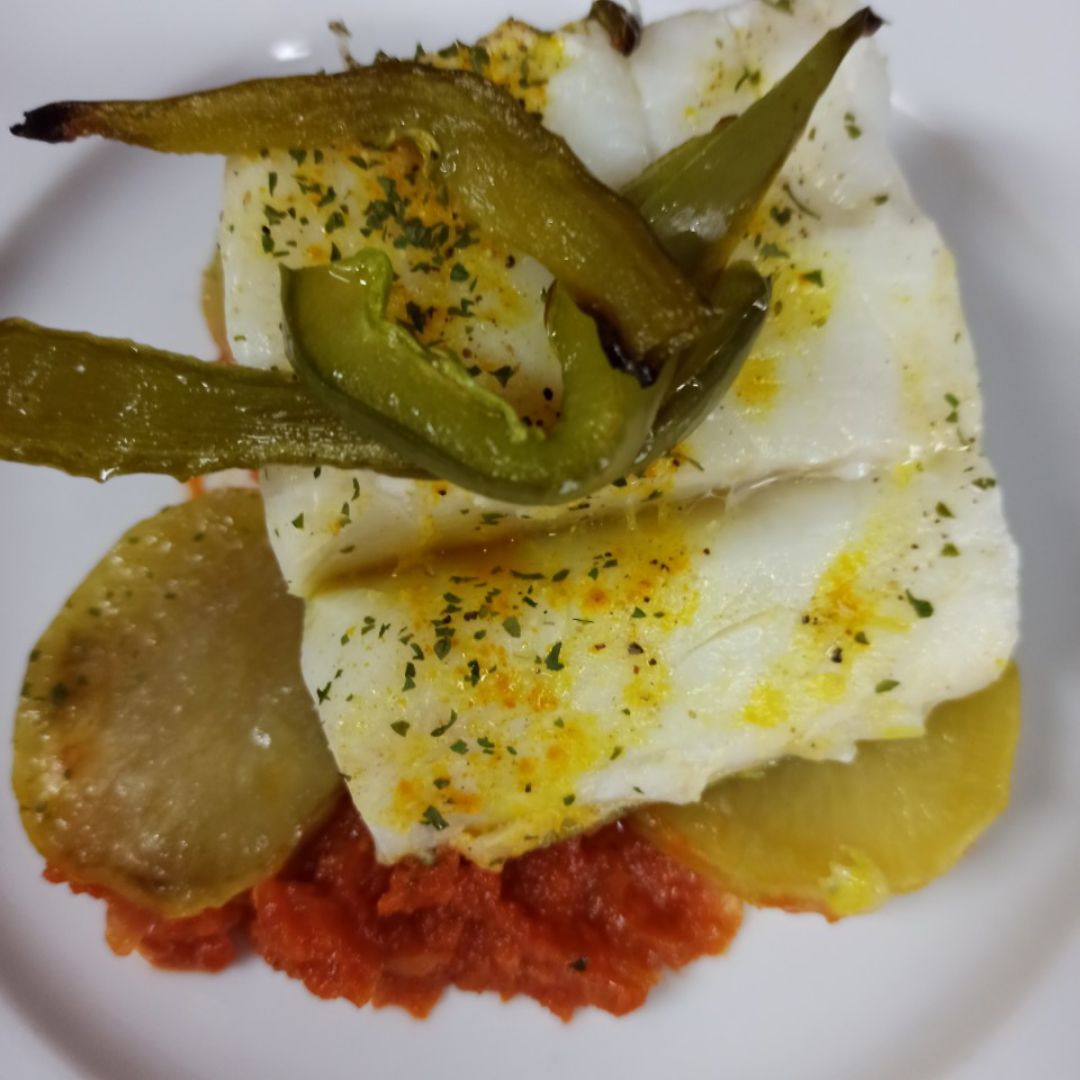 Bacalao al horno con patatas y verdurasStep 0