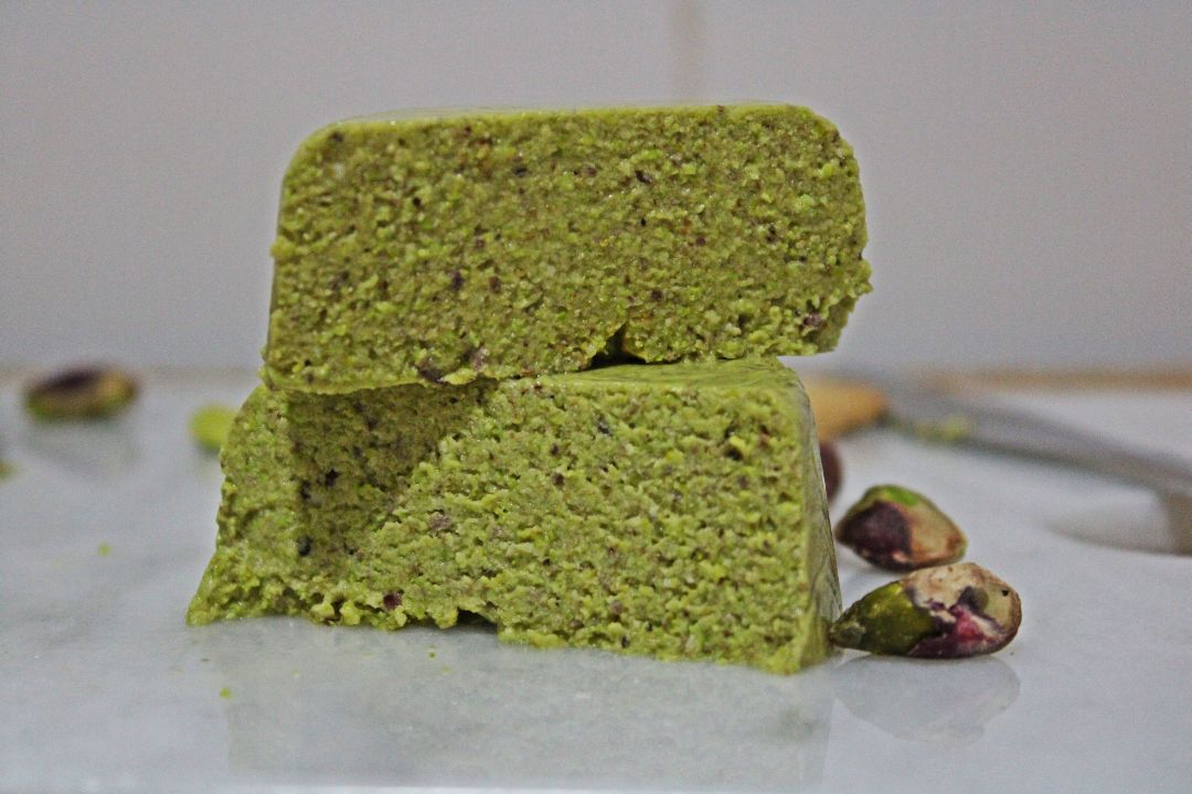 Queso vegano de pistachos Queso vegano de pistachos