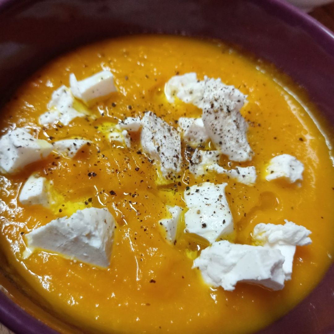 Crema templada de calabaza asada