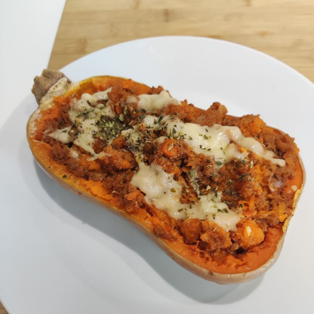 Calabaza rellena de carne 
