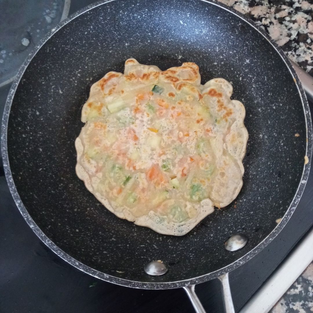 Pancakes de verduras Paso 2 Pancakes de verduras Paso 2
