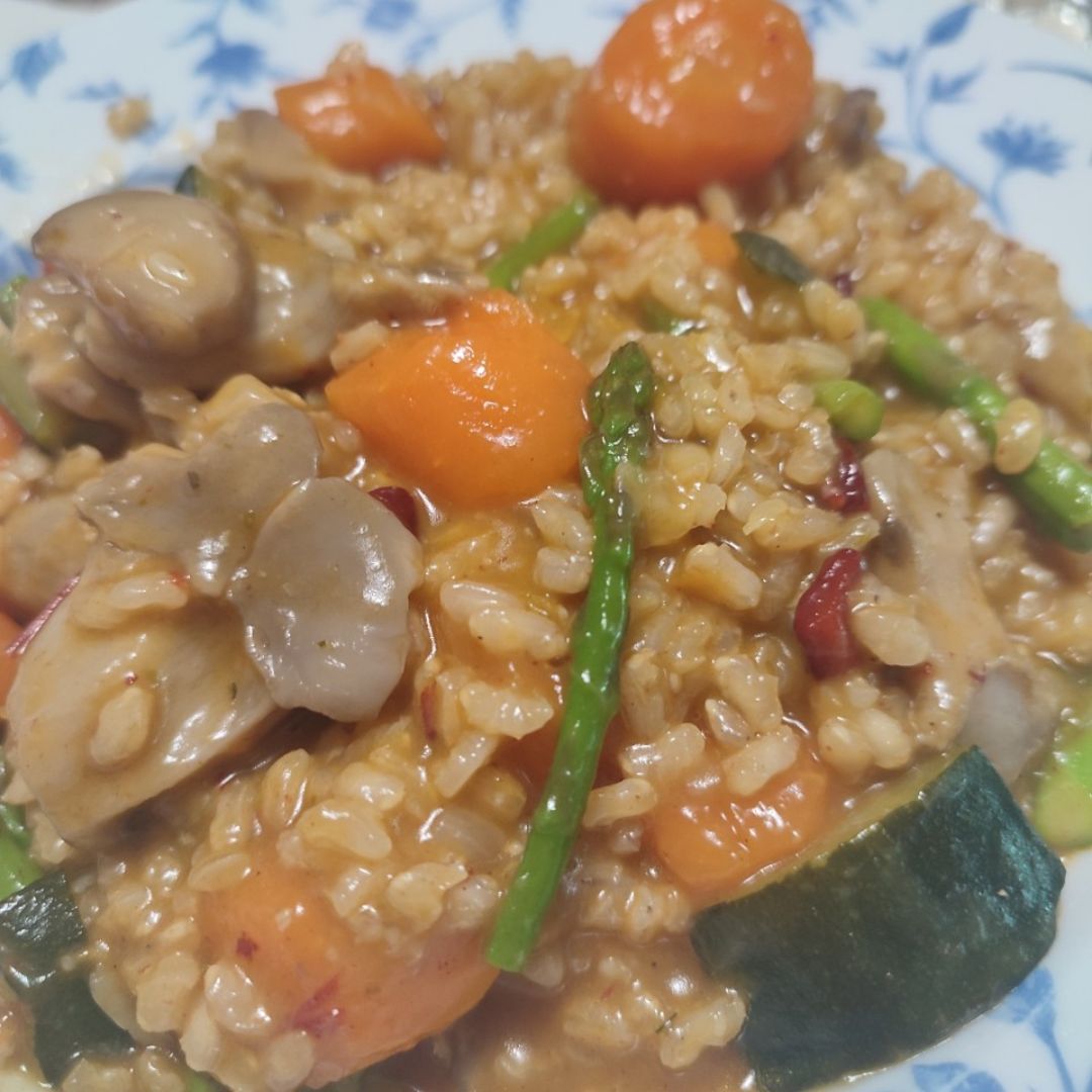 Arroz meloso con verduras Arroz meloso con verduras