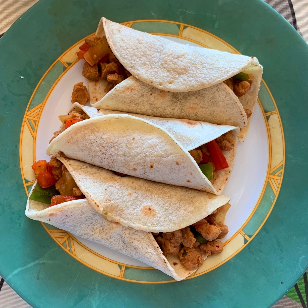Fajitas con soja texturizada Fajitas con soja texturizada