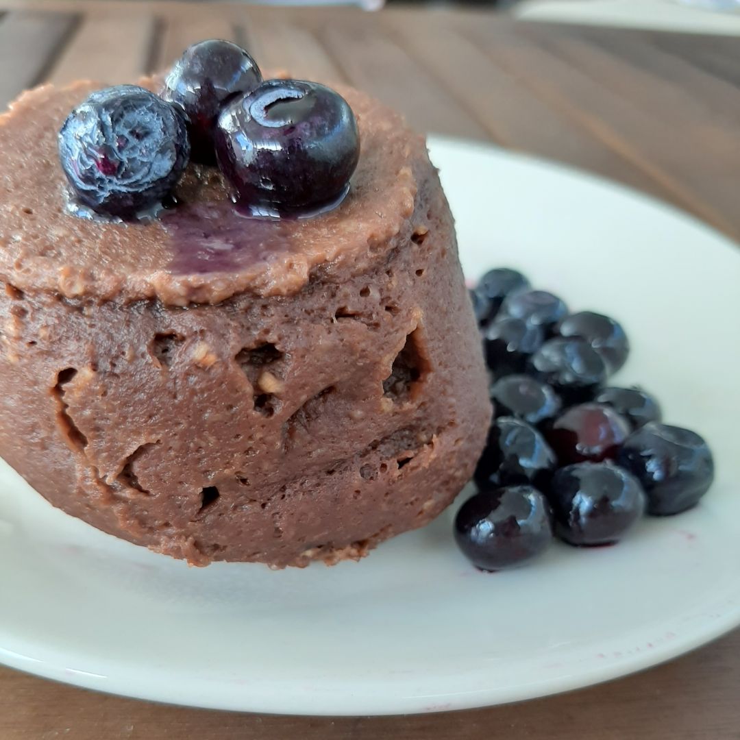 Mug cake de  platano y chocolate 