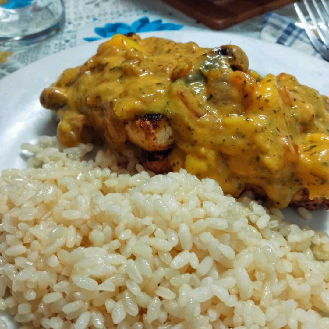 Tofu con salsa de mango Tofu con salsa de mango