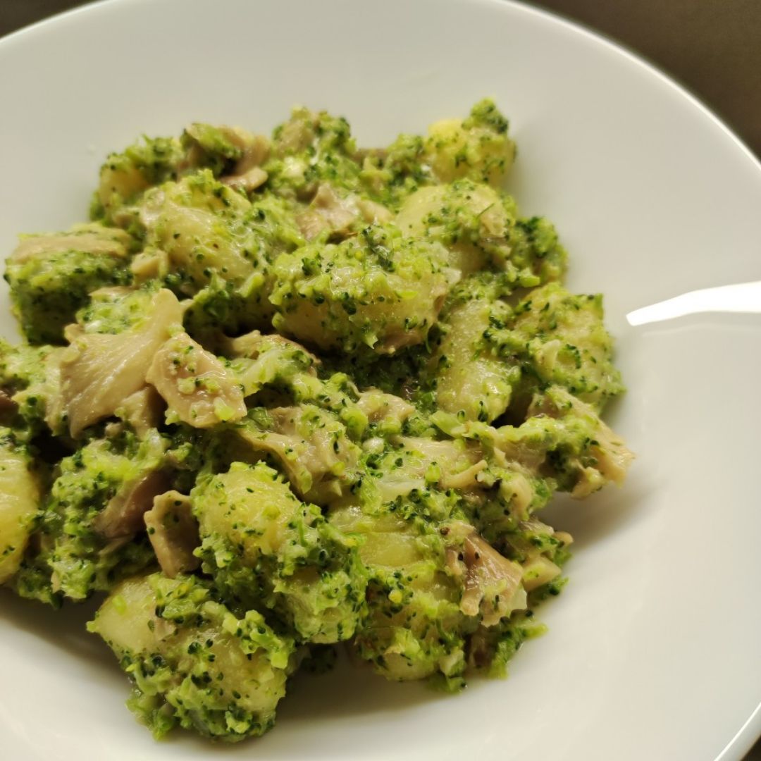 Gnocchi con setas y salsa de brócoli 🥦🥦Step 0