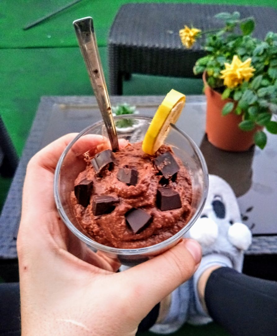 Gachas de chocolate y plátano Gachas de chocolate y plátano