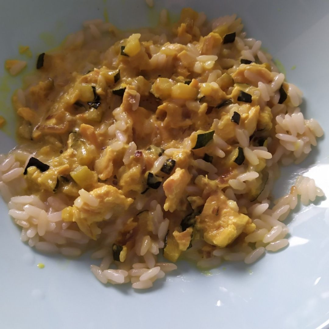 Arroz cremoso con Salmón Arroz cremoso con Salmón
