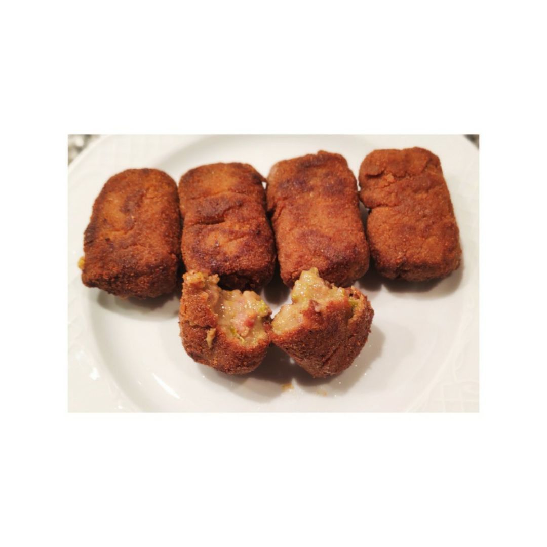 Croquetas de jamón y espárragos trigueros Croquetas de jamón y espárragos trigueros