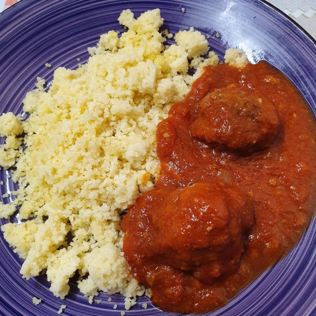 Albóndigas de calabaza y berenjena asadas Albóndigas de calabaza y berenjena asadas