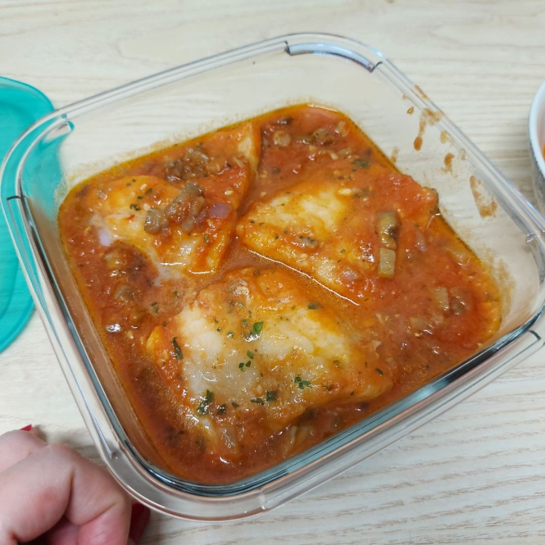 Bacalao con pisto Bacalao con pisto