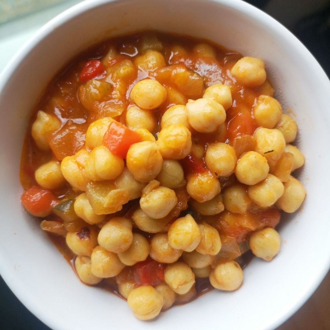 Garbanzos con fritada Garbanzos con fritada