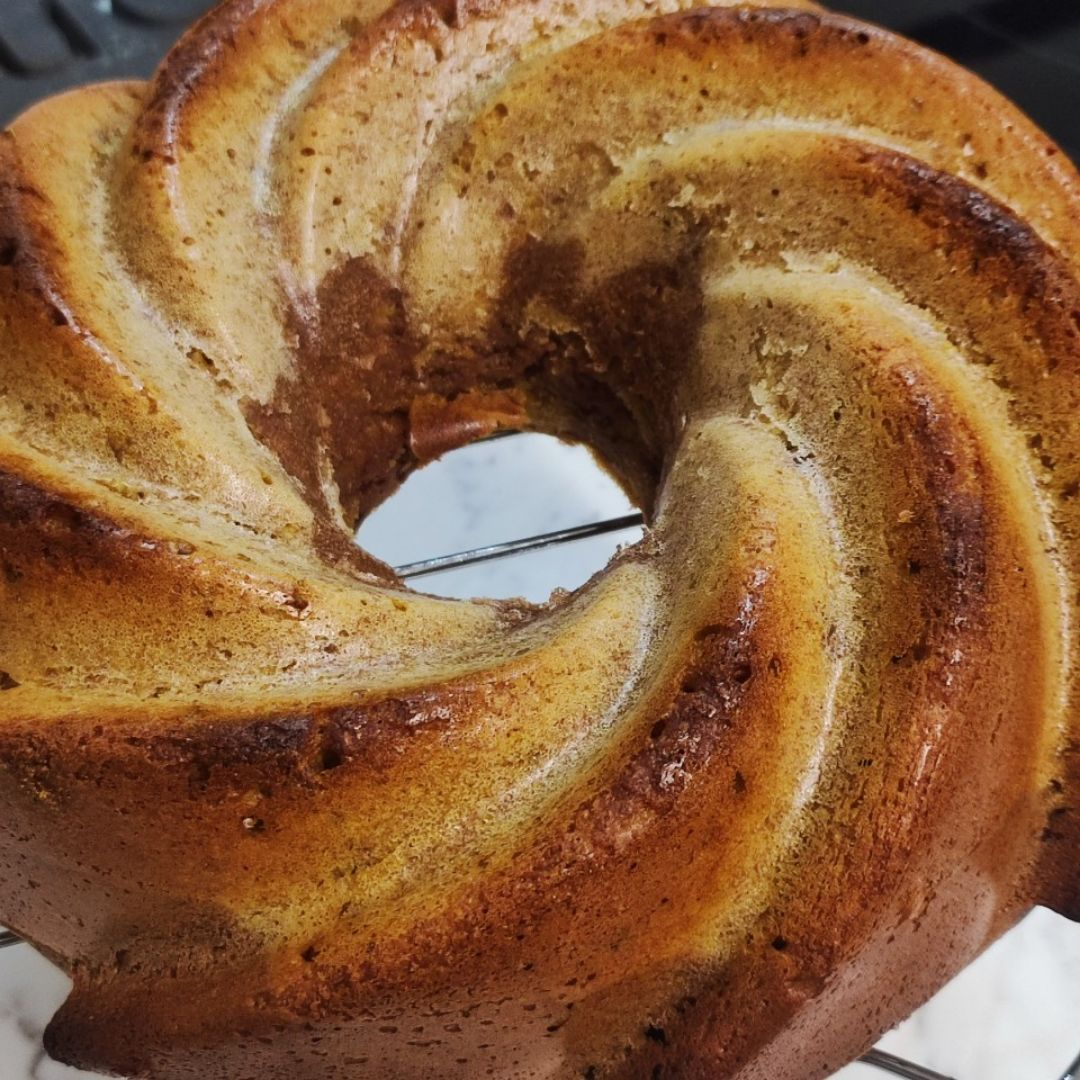 Bizcocho marmolado de calabaza 🎃 Paso 10 Bizcocho marmolado de calabaza 🎃 Paso 10